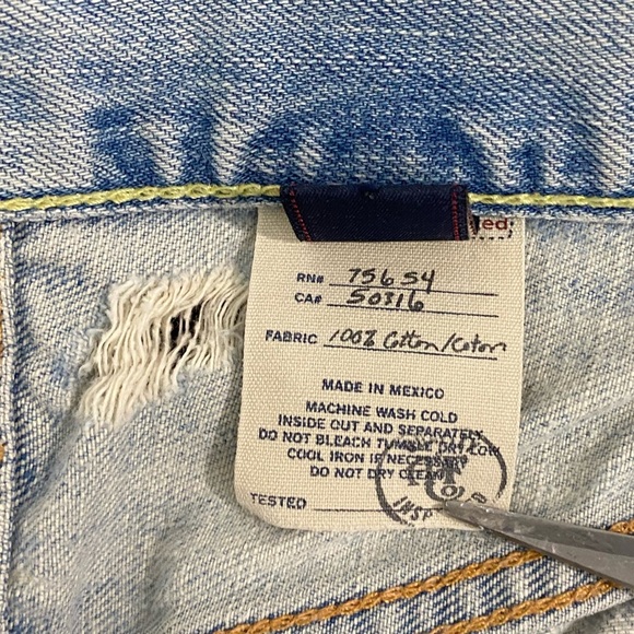 Vintage Abercrombie & Fitch Thrashed Jeans Indie Sleaze Skate Hip Hop Mud Wash - Picture 13 of 17